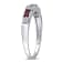1/2 CT TGW Ruby and Diamond Accent Eternity Ring in 10K White Gold