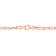 3.5MM Fancy Paper Clip Chain Necklace in Rose Plated Sterling Silver