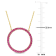 1 3/4 CT TGW Created Ruby Open Circle Pendant with Chain in 10K Yellow Gold