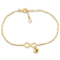 1/5 CT TGW Cubic Zirconia Infinity and Heart Charm Bracelet in Yellow
Plated Sterling Silver
