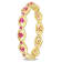 1/3 CT TGW Created Ruby Eternity Ring in Yellow Plated Sterling Silver