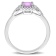 5/8 CT TGW Amethyst and 1/10 CT TW Diamond Square Halo Ring in Sterling Silver