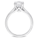 2 CT DEW Created Moissanite Solitaire Engagement Ring in 14K White Gold