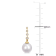 10-10.5MM South Sea Cultured Pearl and 1/6 CT TW Diamond Dangle Earrings
in 14K Yellow Gold