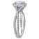1-1/2 CT DEW Created Moissanite Halo Crossover Engagement Ring in 10K
White Gold