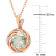 1 7/8 CT TGW Multi-Gemstones and Diamond Accent Pendant with Chain in
Rose Plated Sterling Silver
