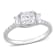 1 1/4 CT DEW Created Moissanite 3-Stone Ring in Sterling Silver