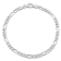 3.8MM Figaro Chain Bracelet in Sterling Silver