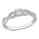 1/4 CT TGW Created White Sapphire and 1/10 CT TW Diamond Infinity
Engagement Ring in Sterling Silver