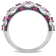 1/3 CT TGW Created Ruby and Diamond Vintage Anniversary Ring in 10K
White Gold with BlacK Rhodium