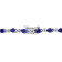 5 1/3 CT TGW Created Blue Sapphire X Link Bracelet in Sterling Silver