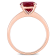 2 3/8 CT TGW Created Ruby Solitaire Ring in 10K Rose Gold