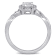 5/8 CT TGW Created White Sapphire and 1/10 CT TW Diamond Vintage Floral
Ring in Sterling Silver