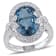 7 7/8 CT TGW London Blue and White Topaz with Diamond Accent Cocktail
Ring in Sterling Silver