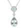 5 CT TGW Green Quartz and Created White Sapphire Teadrop Halo Pendant
with Chain in Sterling Silver