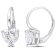 3 CT TGW Created Moissanite Heart Drop Earrings in Sterling Silver