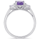 1 4/5 CT TGW Amethyst and Created White Sapphire 3-Stone Ring in
Sterling Silver