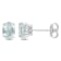 1 1/5 CT TGW Oval Aquamarine Stud Earrings in Sterling Silver
