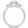 1-3/8 CT DEW Created Moissanite 3-Stone Engagement Ring in 10K White Gold