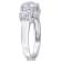 3 CT TW Lab-Grown Diamond 3-Stone Ring in 14K White Gold