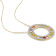 4 1/10 CT TGW Multi-Color Sapphire Circle Pendant with Chain in 14K
Yellow Gold