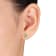 1 1/8  CT TGW Peridot and Diamond Accent Halo Stud Earrings in Sterling Silver