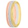 Men's  6mm Cubic Zirconia Matte Three Row Wedding Band in 10K 3-Tone Gold