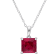 3 5/8 CT TGW Created Ruby Pendant with Chain in Sterling Silver