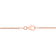 Fancy Curb Link Necklace in Rose Plated Sterling Silver