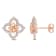 1 3/5 CT TGW Morganite and White Topaz Floral Stud Earrings in Rose
Plated Sterling Silver