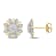 1/4 CT TW Diamond Flower Post Earrings in 2-tone 10k White & Yellow Gold