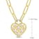 3.5-5MM Freshwater Cultured Pearl and Diamond Accent Heart Pendant in
Yellow Plated Sterling Silver