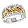 2 1/5 Multi-Color Sapphire and 1/4 CT TW Diamond Ring in 14K 2-Tone Gold