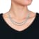 5 7/8ctw Lab-Grown Diamond Double Layer Tennis Necklace in 14K White Gold