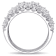 1 1/3 CT TGW Created White Sapphire Pave Lattice Ring in Sterling Silver