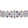 3 7/8 CT TW Diamond and 13 3/4 CTW Multi-Colored Sapphire and Rhodolite
Bracelet in 14K White Gold