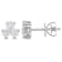 5/8 CT TW Diamond 3-Stone Stud Earrings in Platinum