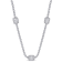 15 CT TGW Cubic Zirconia Station Necklace in Sterling Silver