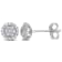 1/4 CT TW Diamond Halo Earrings in Sterling Silver