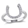 0.54 CTW White Topaz Horseshoe Ring in Sterling Silver