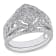 1/4 CT TW Diamond Halo Bridal Set in Sterling Silver