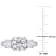 2-3/5 CT DEW Created Moissanite 3-Stone Engagement Ring in 10K White Gold