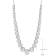 9 1/10 CT TGW Created Moissanite Graduated Necklace in Sterling Silver