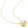 8-8.5MM Freshwater Cultured Pearl Crescent Moon Pendant with Chain in
Yellow Sterling Silver