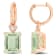 6 3/8 CT TGW Green Quartz and White Topaz Drop Earrings in Rose Plated
Sterling Silver