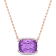 16 5/8 CT TGW Rose de France and White Topaz Halo Pendant with Chain in
Rose Plated Sterling Silver
