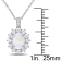 2 CT TGW Opal White Topaz and Diamond Halo Pendant With Chain in
Sterling Silver