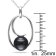 9.5-10MM Black Tahitian Cultured Pearl Geometric Pendant with Chain in
Sterling Silver