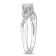 1/5 CT TGW Created White Sapphire and 1/10 CT TW Diamond Open Infinity
Ring in Sterling Silver