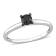 1/2 ct TW Black Diamond Solitaire Engagement Ring in 14K White Gold